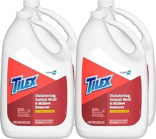 CloroxPro Tilex Disinfecting Instant Mold and Mildew Remover Refill, 128 Ounces Each (Pack of 4) (35605) Package May Vary