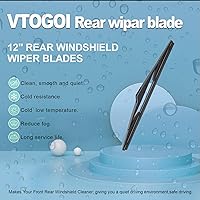 Vista 49 de VTOGOI - Limpiaparabrisas de caucho natural con gancho en J, de 21 + 20 pulgadas, para todas las estaciones (paquete de 2)