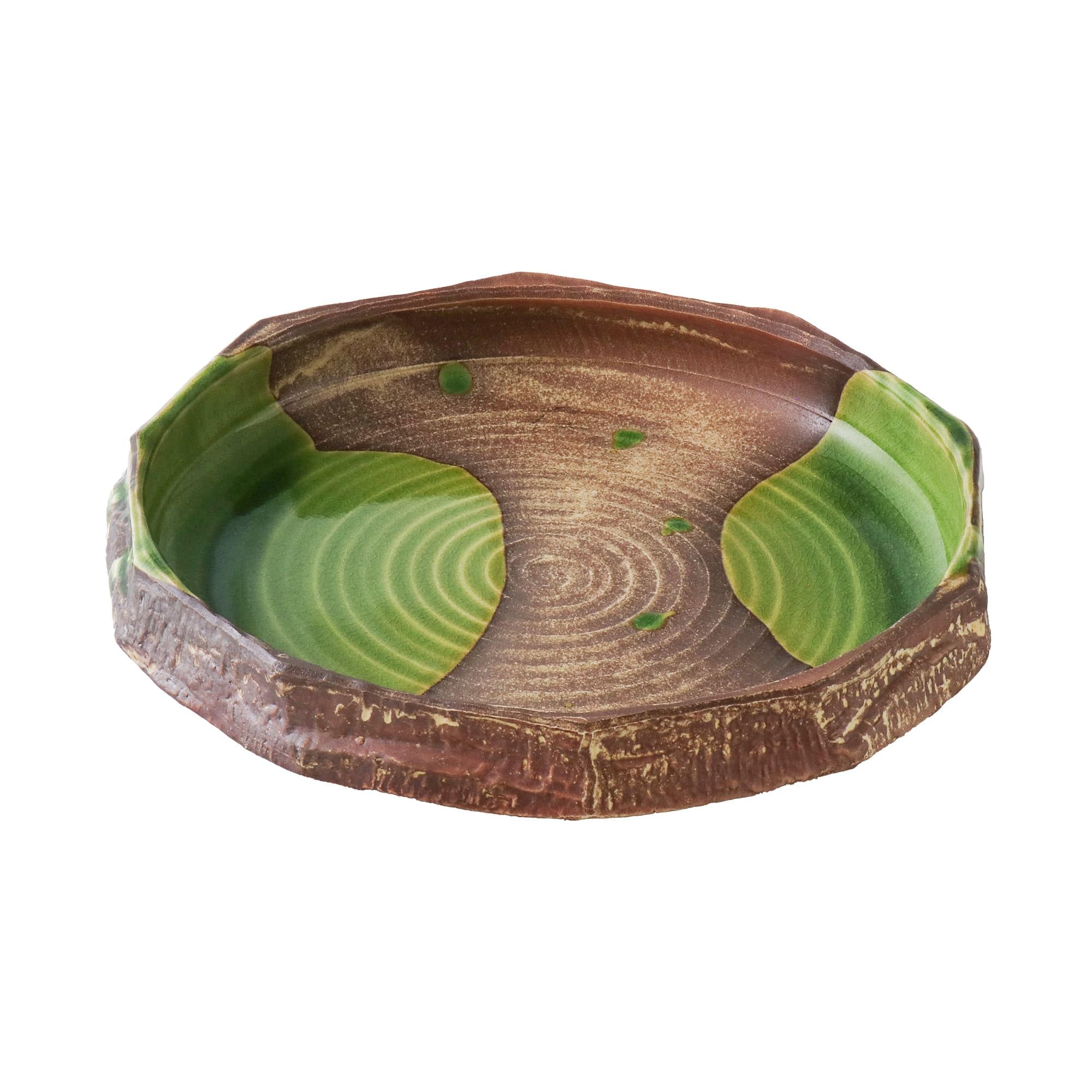 Wazakura Minoyaki Series Round Ikebana Flower Vase Made in Japan, Arrangement Pottery Supplies - Lily Pad