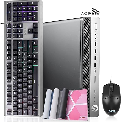 HP i7 EliteDesk 800 G3 Micro 32GB DDR4 512GB SSD M.2 + 1TB HDD WiFi integrado 6E AX210 Mini PC de escritorio BT HDMI Win10 Pro Dual Monitor