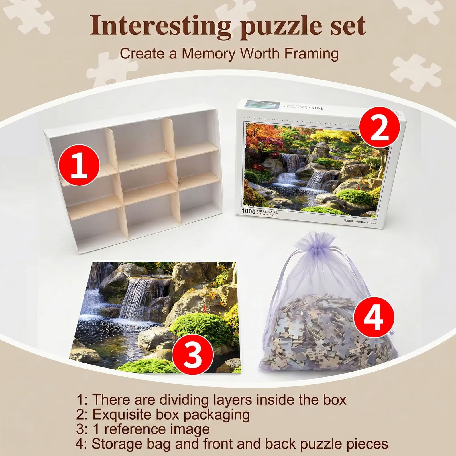 paesaggio Albero Puzzle 5000 Pezzi per Adulti, Puzzle in Legno - Collezione Classica con Poster Incluso - Sfida di Concentrazione e Passatempo Antistress, Gioco per Famiglia, 156 x 105 cm f0-514