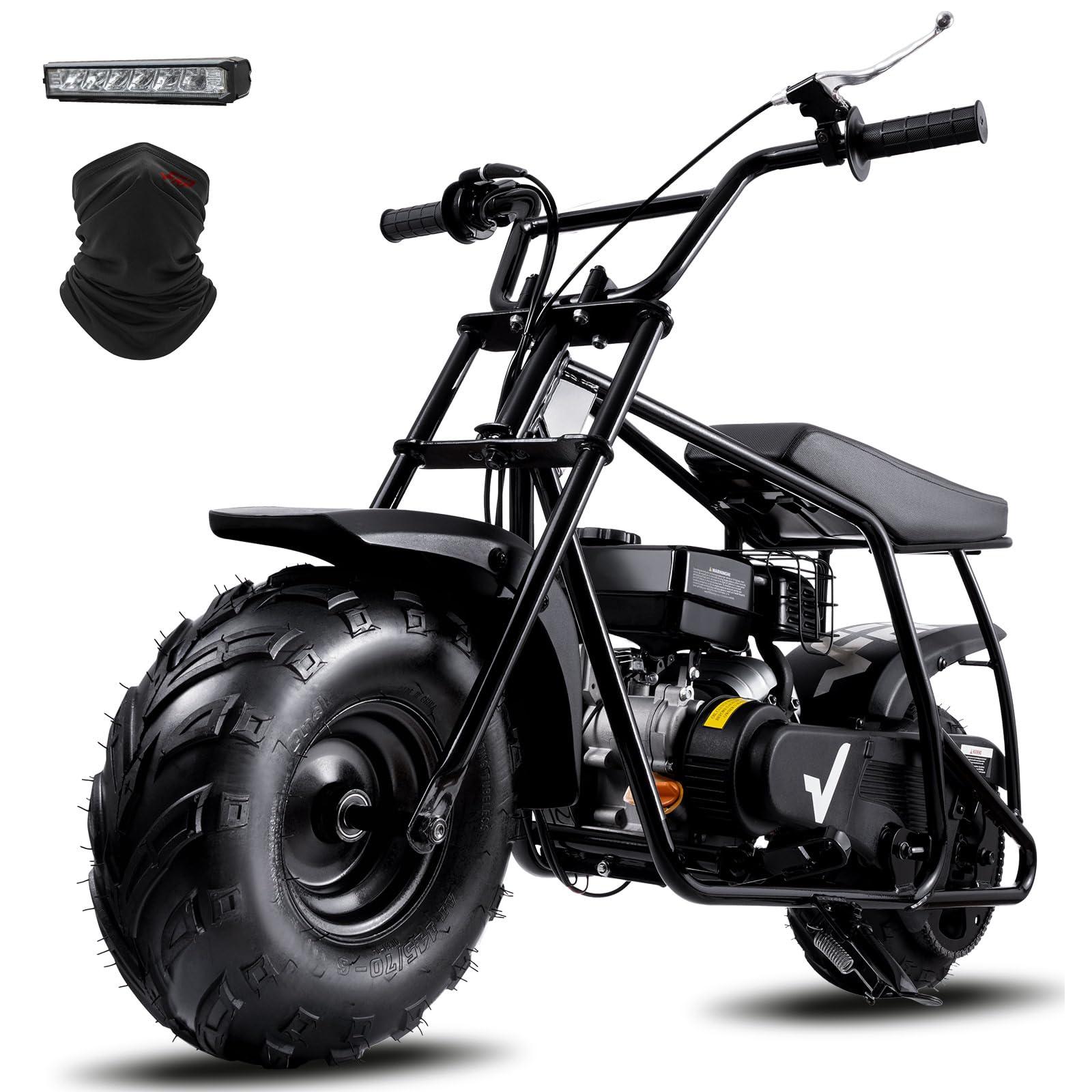 FRP Mini Dirt Bike GMB100, 99 CC Gas Powered Mini Bike 4 Stroke 3HP, Off Road Mini Bikes for Kids and Adult, Trail Bike Up to 28 Mph, Weight Support Up to 220 LBS (Black)