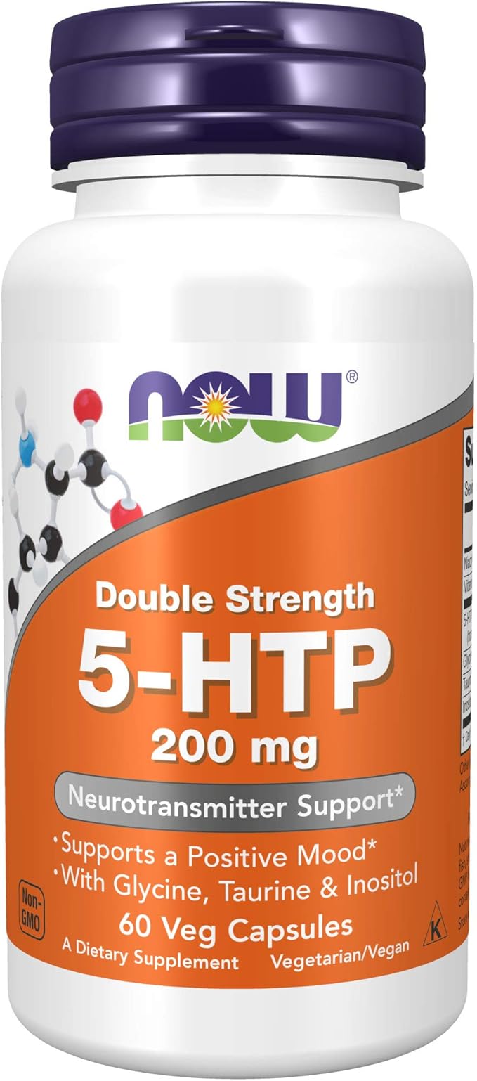 NOW Supplements, 5HTP (5hydroxytryptophan) 200 mg, Double