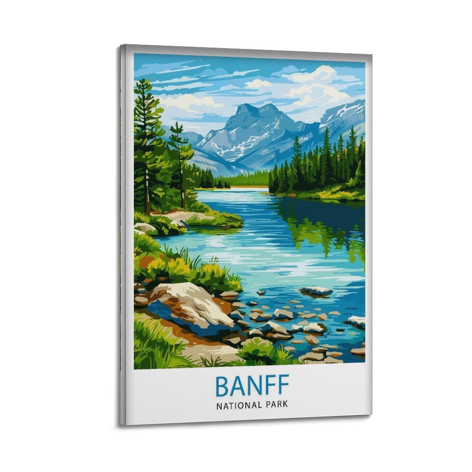 xiaoxiaoshen Banff National Park Travel Home Canada Gift for Ho_4 Canvas Poster Wall Art Prints Room Aesthetic Murals Bedroom And Living Decorations 24x36inch(60x90cm)