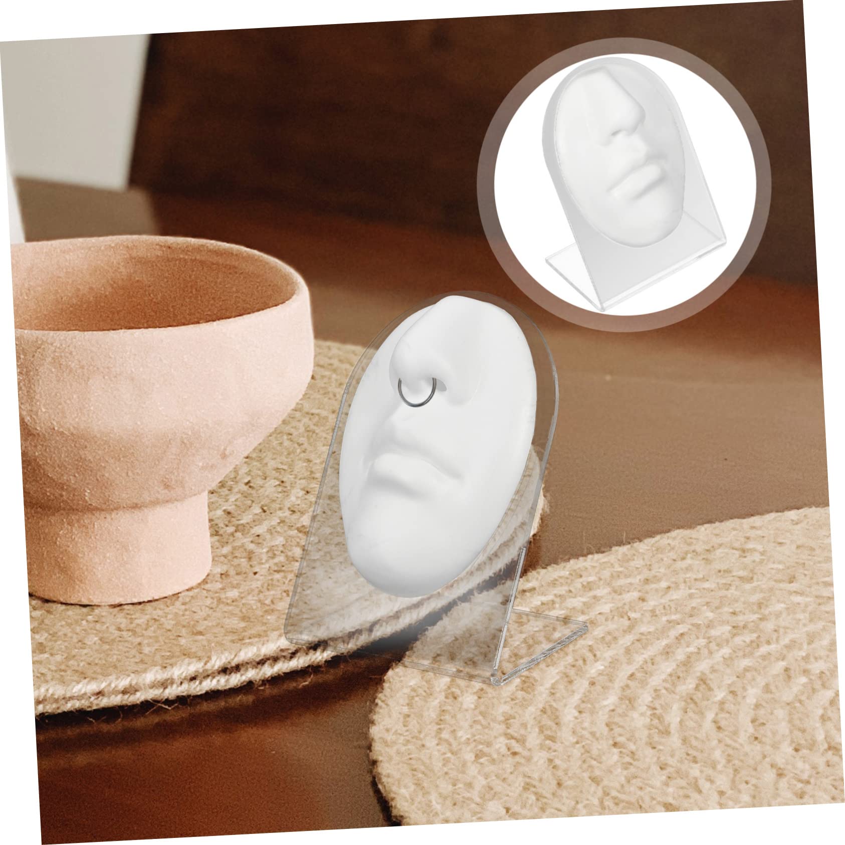 4 Set Di Espositori Per Anelli Naso, Del Corpo In Silicone, Per Viso In Silicone, Finto Piercing Alla Bocca, Pratica Per Piercing Naso, Del Corpo In Silicone, Per Viso