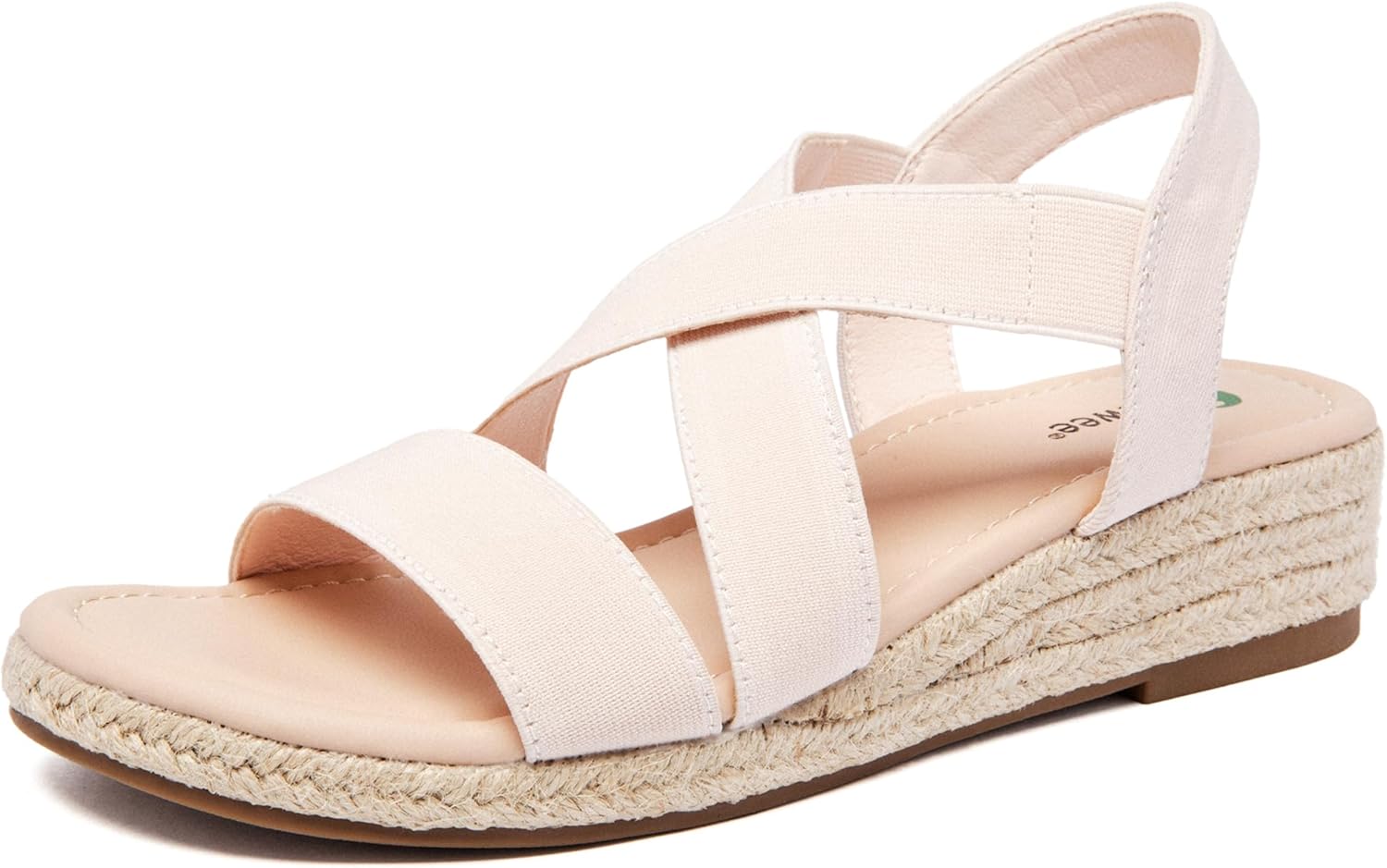 Ataiwee Women's Platform Wedge Heel Sandals - Open-Toe Adjustable Elastic Strappy, Comfortable Insole, lightweight Rubber Sole, Casual Summer Strappy Sandals.