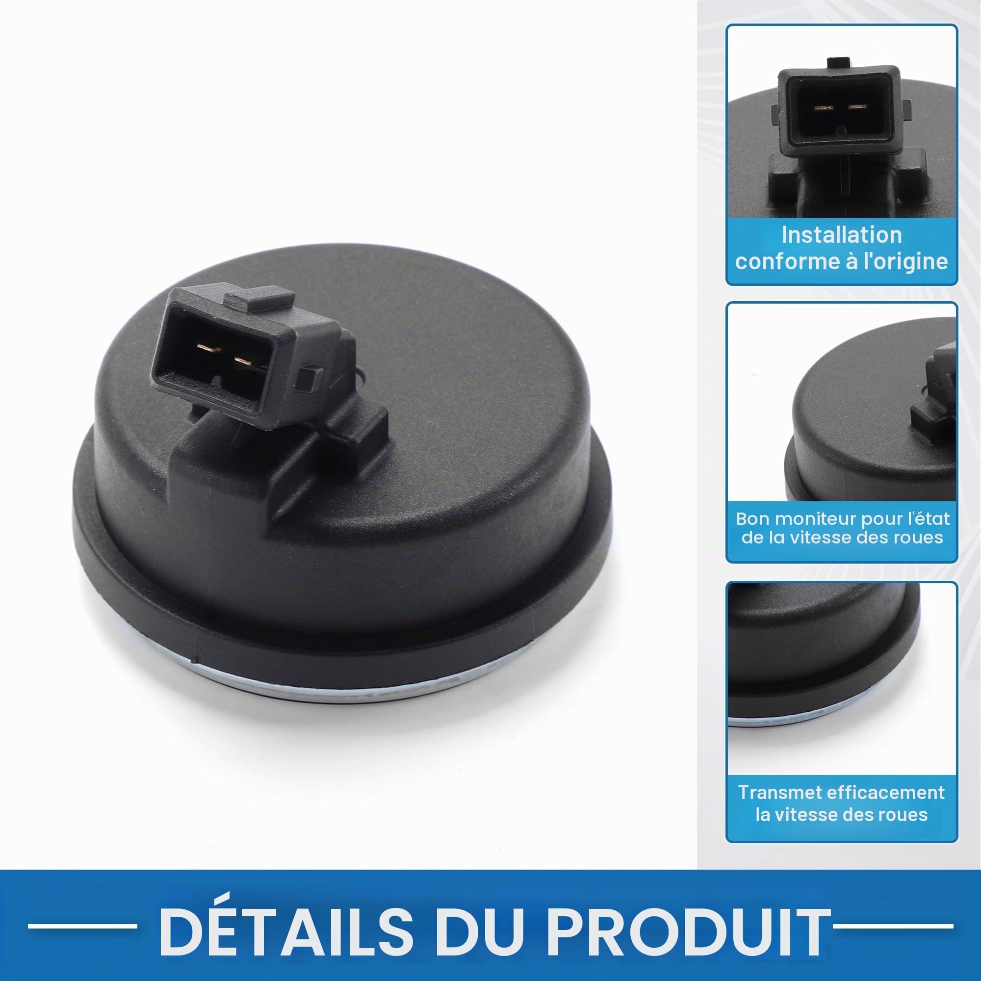 A ABSOPRO Capteur De Vitesse De Roue ABS Pour Kia Picanto 2017-2020 1pc | Arrière Gauche Droite, Matériaux: Plastique Métal Caoutchouc, Numéro OE: 58980G6000, Anti-Dérapage Freinage Brusque