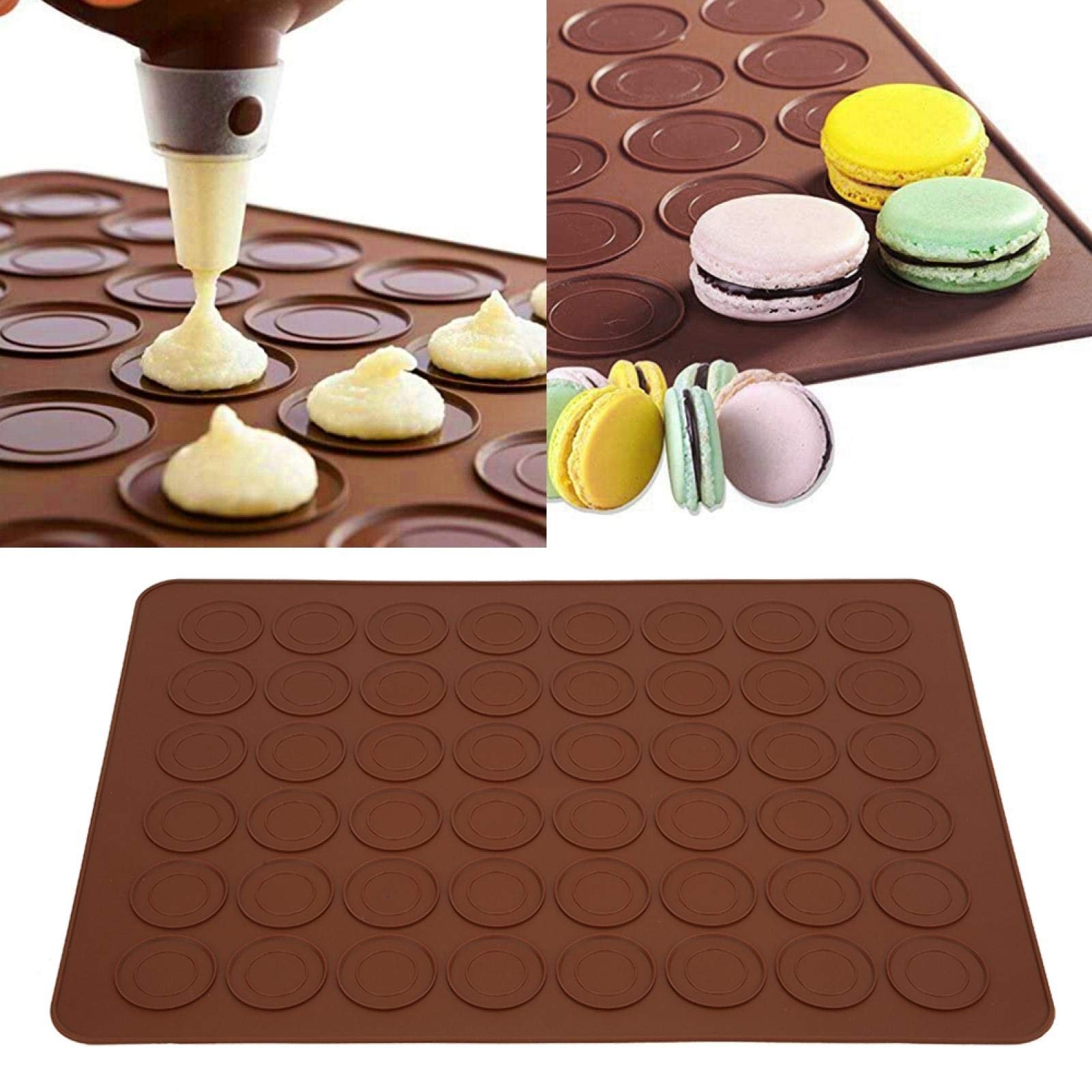 48 Trous Moule à Macarons En Silicone Anti-adhésif Pour Cupcakes Et