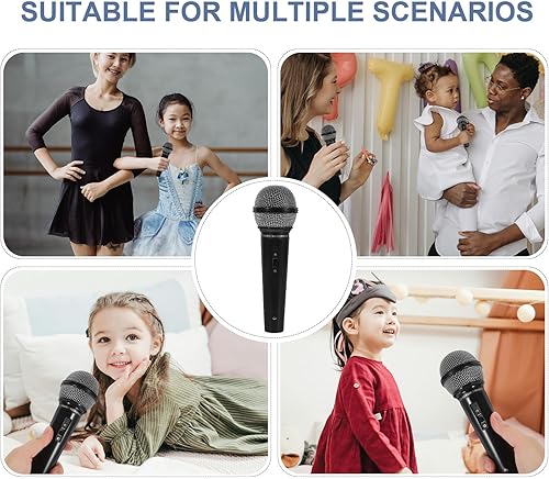 Miniatura 7 de NUOBESTY Juguete de micrófono de simulación para niños, accesorio de micrófono falso de plástico para recuerdos de fiesta de cumpleaños o juegos de