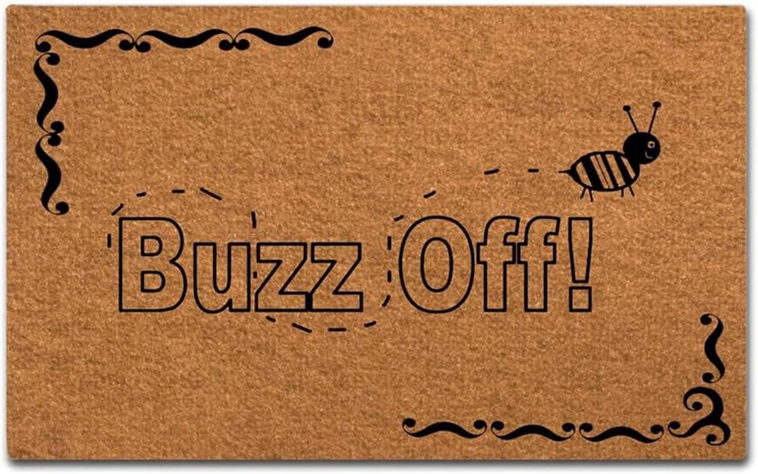 MsMr Doormat Funny Doormat Buzz Off Creative Designed Door Mat