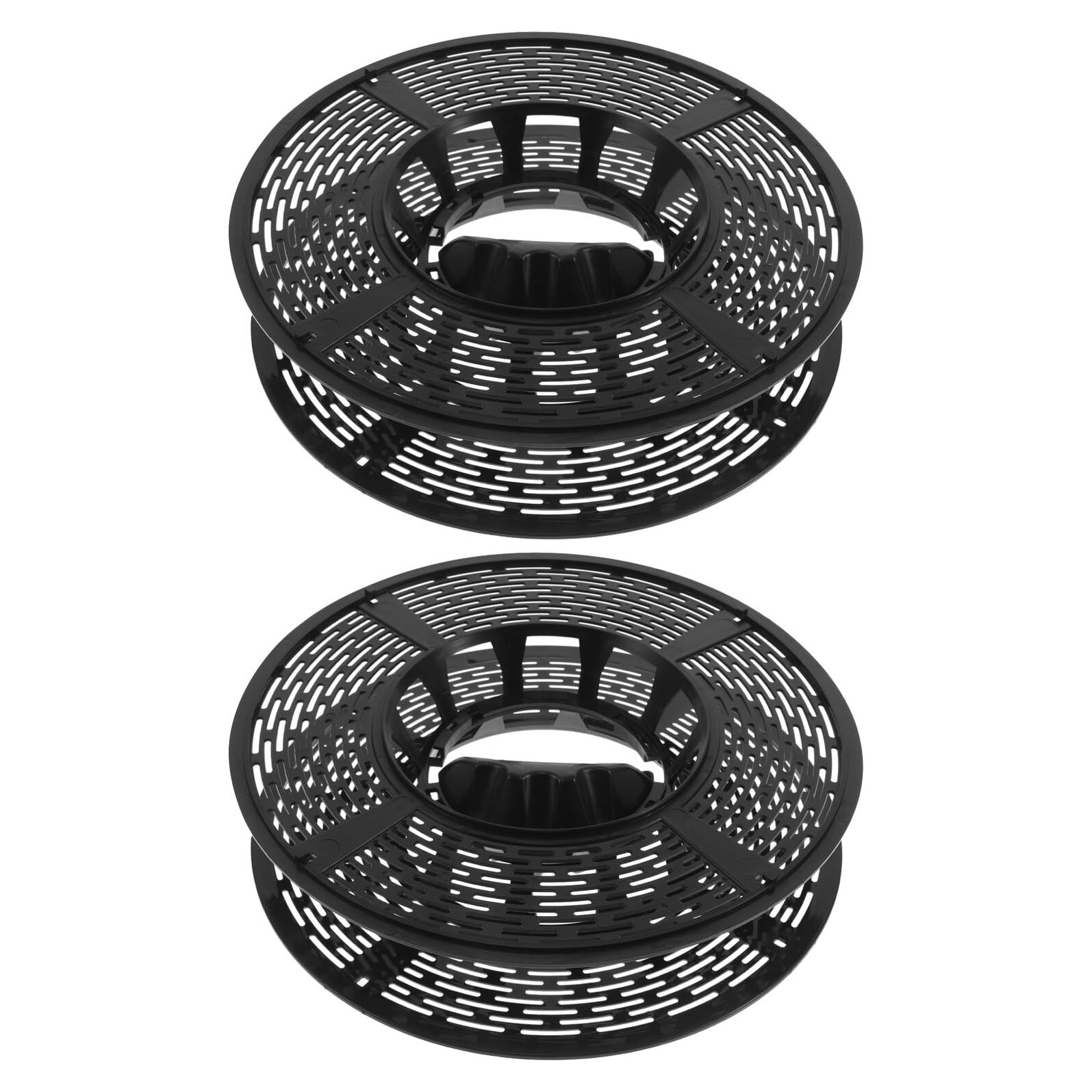 Carrete organizador de luces navideñas PRETYZOOM de plástico negro con soporte enrollador de cables