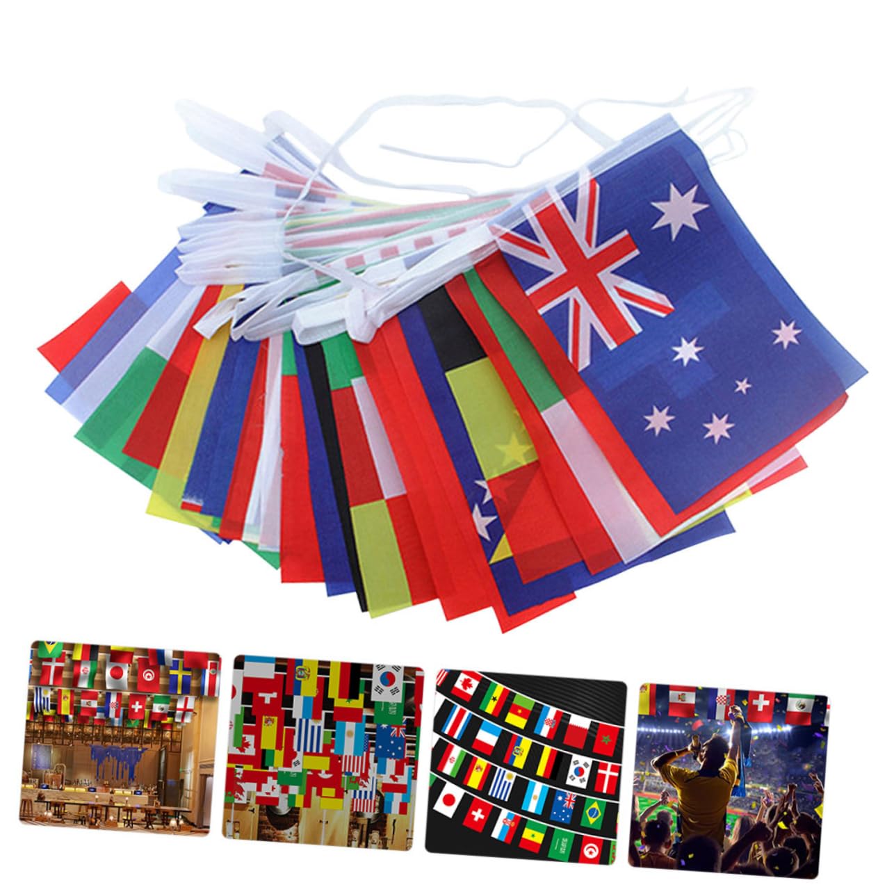 Mikikit 10juegos Banderines De Banderas Internacionales Para Deportivos Decoración De Banderas Copa Para Celebraciones y Interiores y Exteriores