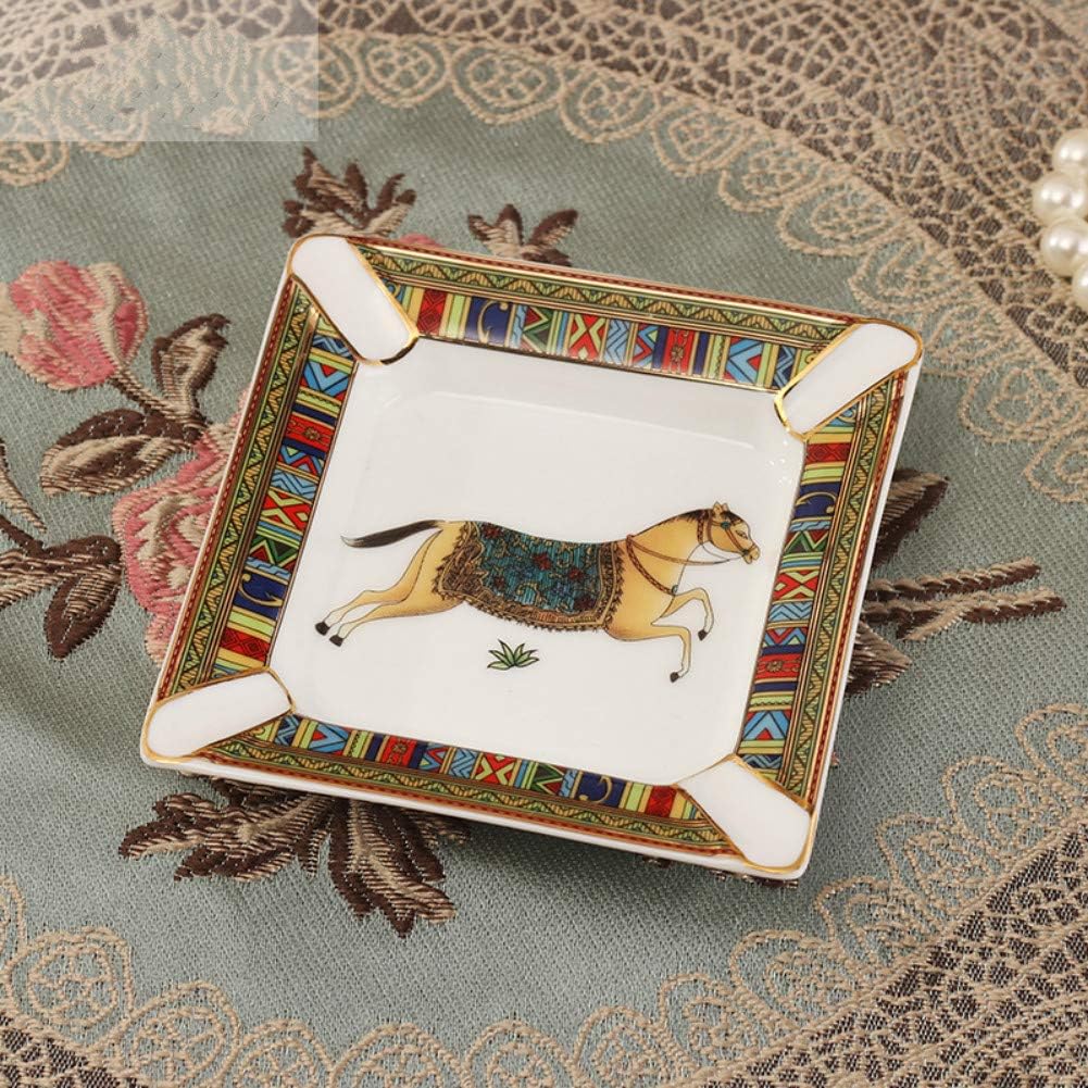 European Porcelain Ashtray, Creative Personality Men's Coffee Table Ashtray Computer Desk Living Room Office Ashtray.B