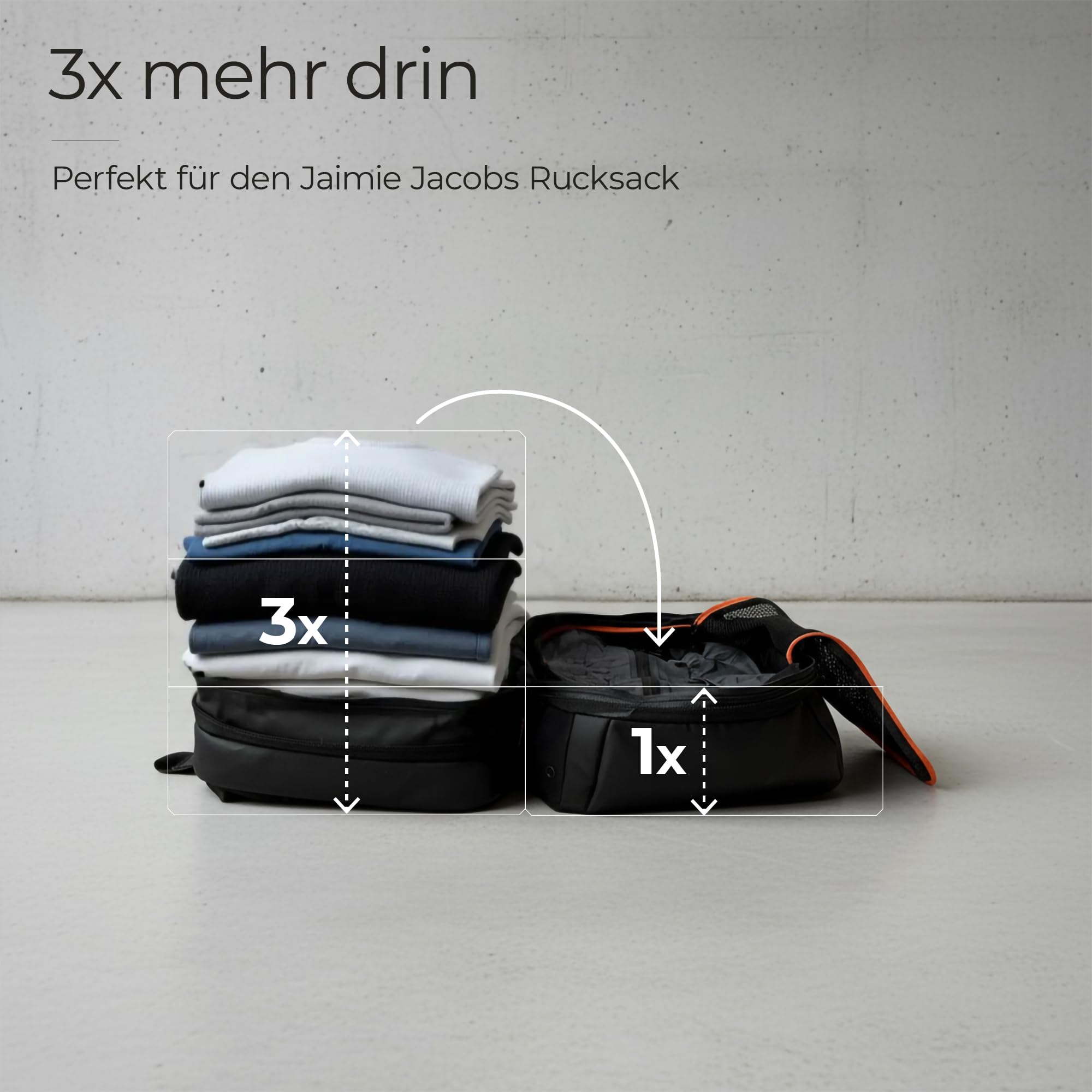 Jaimie Jacobs Vakuumtasche – Kompressionsbeutel für Kleidung & Reise – Wiederverwendbar, luftdicht, wasserdicht, geruchsdicht & ideal für Koffer, Rucksack & Handgepäck (ohne elektrische Pumpe)