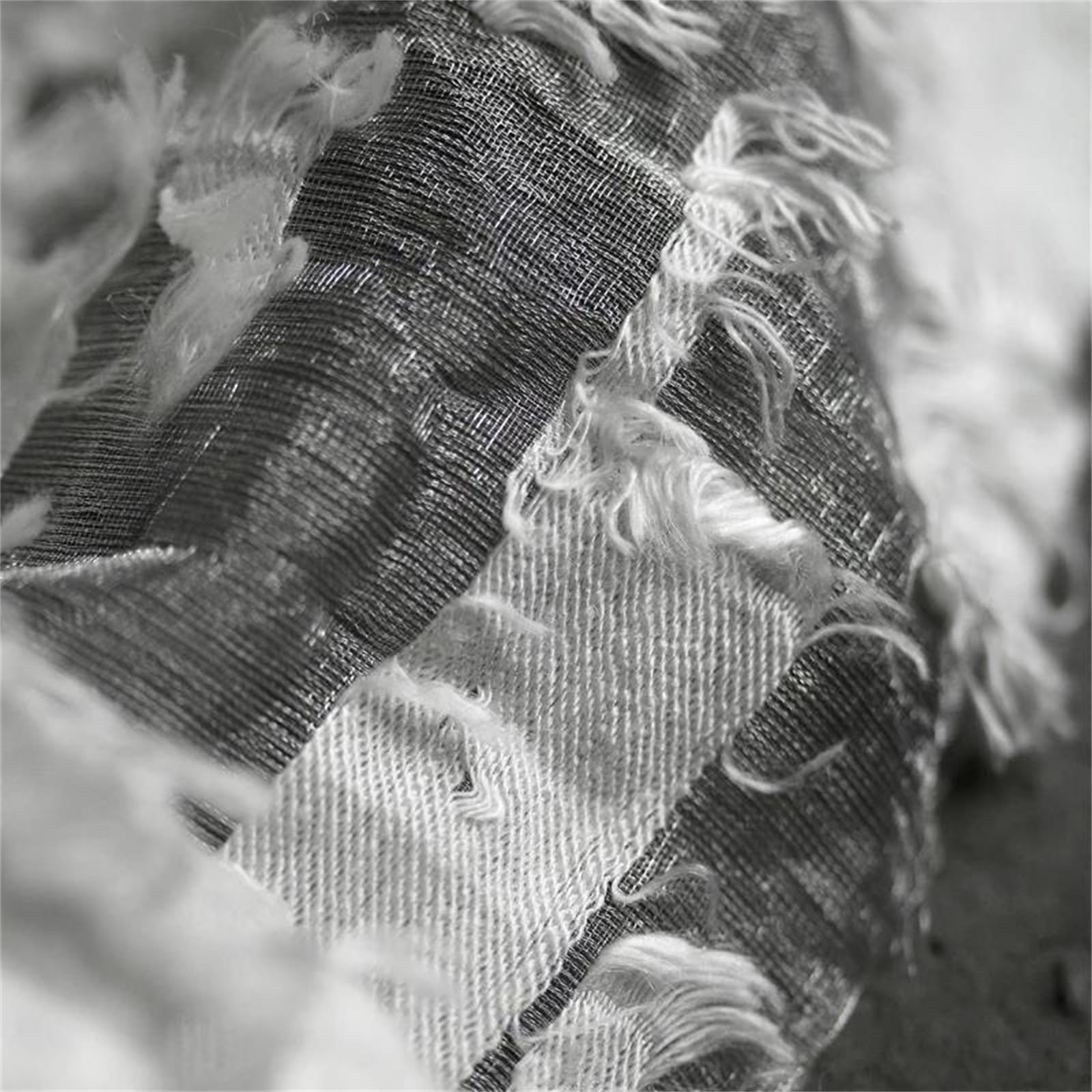 Tessuto in Filato di Vetro Tridimensionale Spazzolato con Piume Leggere da 137 cm for Abiti da Sposa e Costumi di Scena