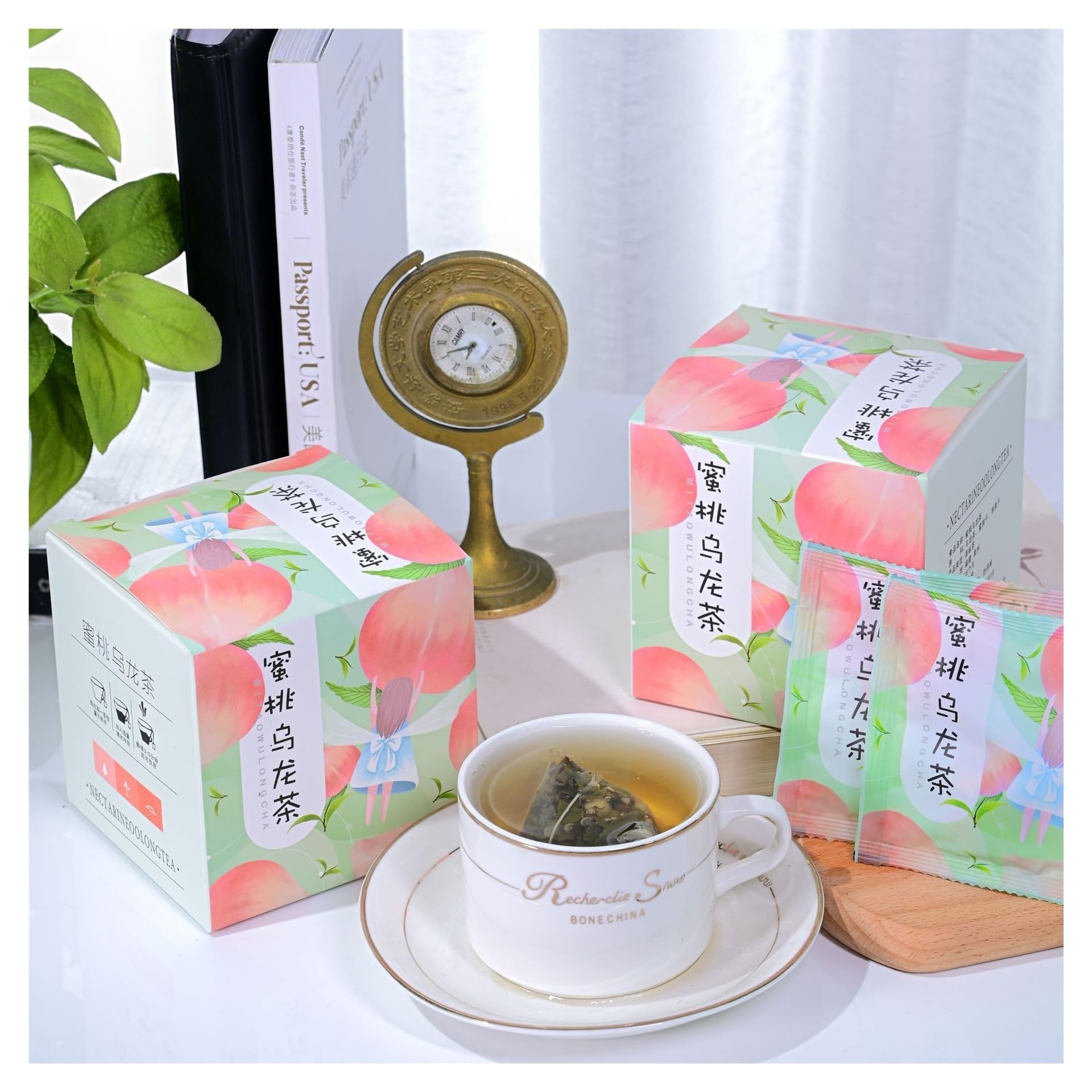 Herbata Oolong Brzoskwiniowo-Brzoskwiniowa (10 szt.) - Nadaje się zarówno do parzenia na gorąco, jak i na zimno. Owocowy(5pcs)