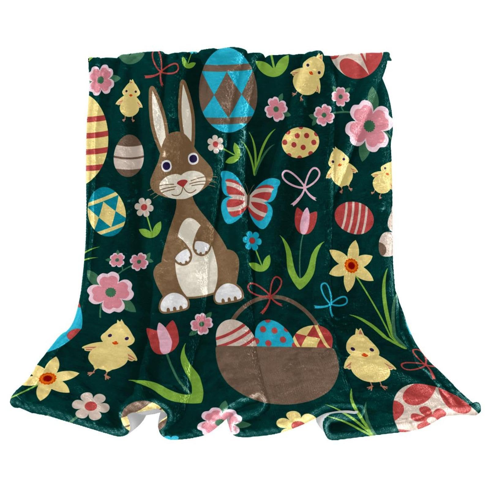 Couverture polaire lapin de Pâques grand plaid chaud contre le froid de nuit
