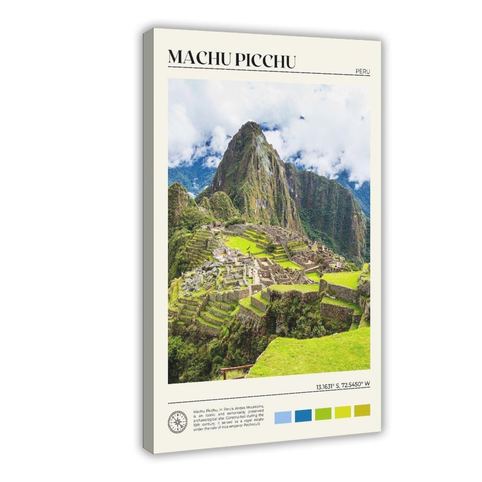 Bareronor Machu Picchu Canvas Poster for Dorm Room Decor Gift