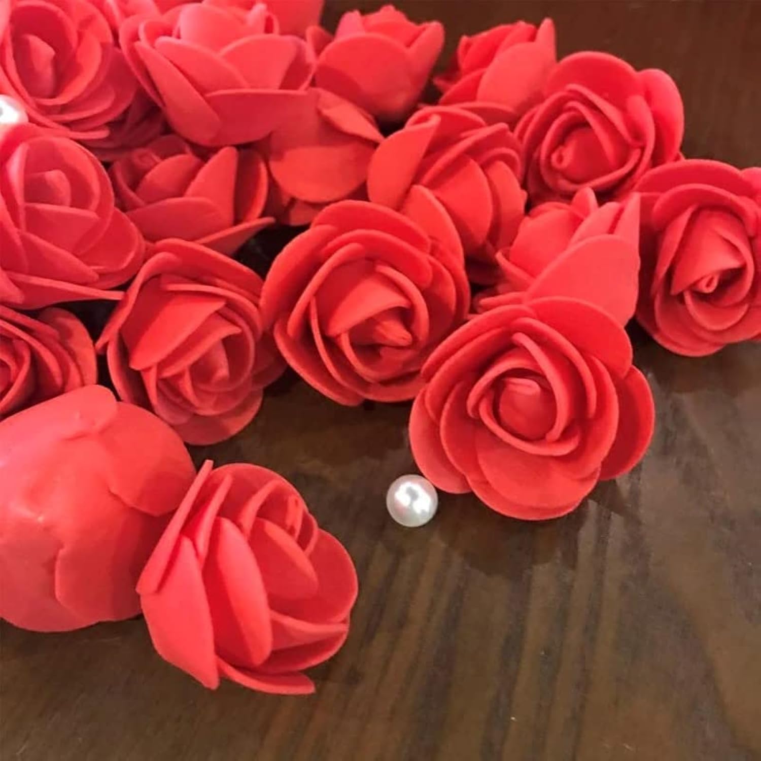 SOLDOUT 50 PCS Mini PE Foam Rose Heads Artificial Flowers For Home Garden DIY Pompom Wreaths Wedding Decor Supplies (3cm, Red, Pack of 50)
