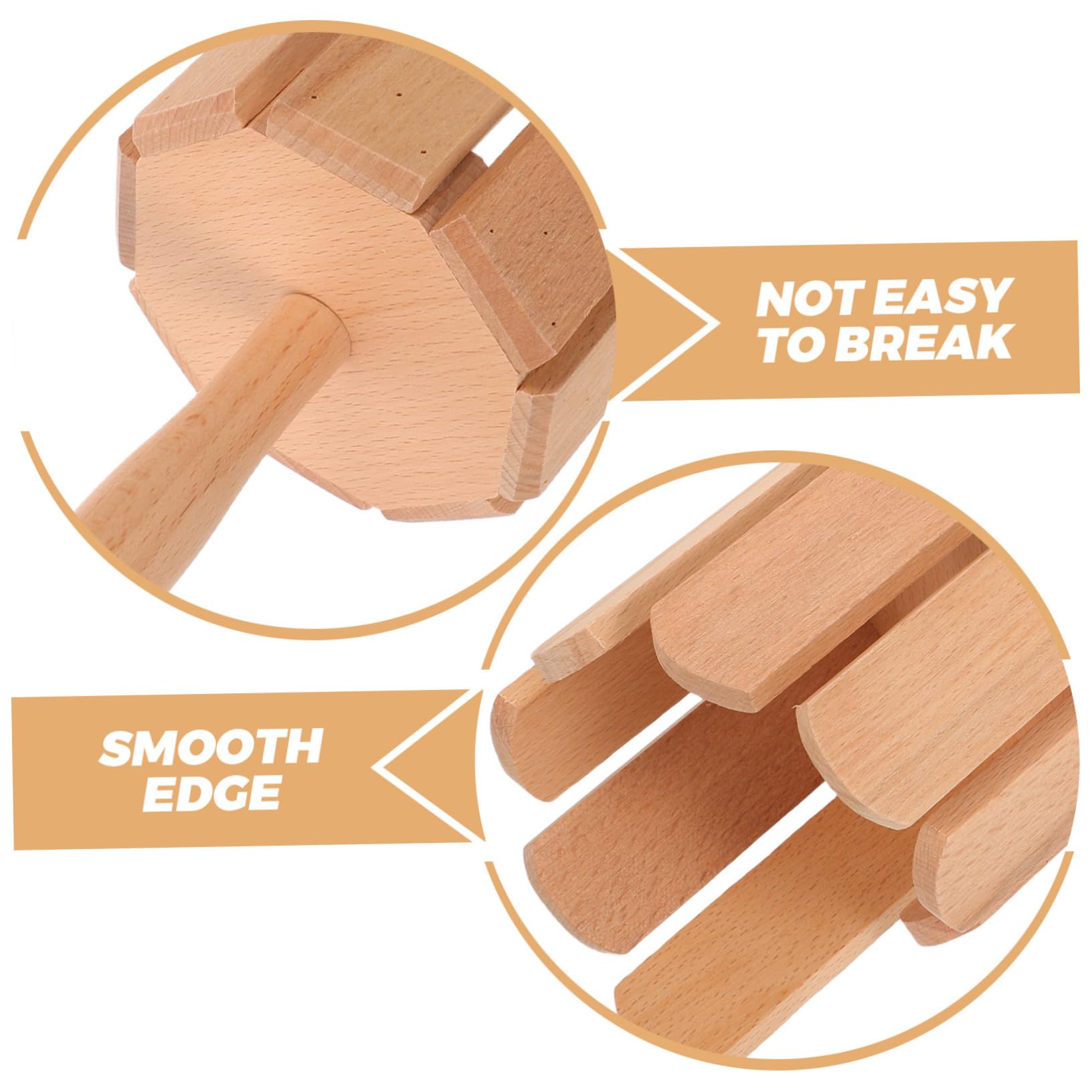 2piezas Musical Orff de Madera Tonos Juguete Rítmico para Bebés Instrumentos de Percusión Educativos para Pequeños Casa o Escuela