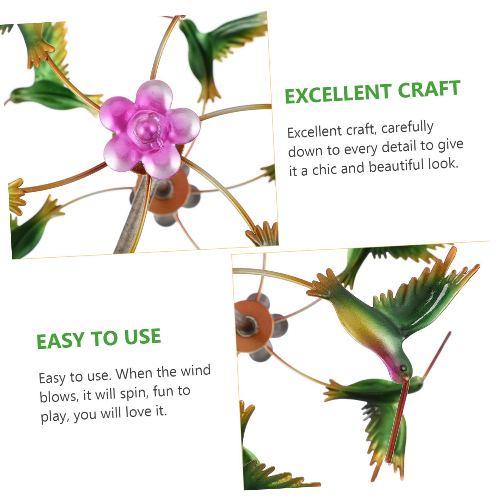 BESTonZON Metal Wind Spinner Drehbar Kreative Hummelform Garten Windmühle aus Metall Wetterfeste Deko für Terrasse Einzigartiges Windspiel für Gartenliebhaber