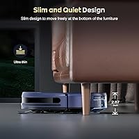 Vista 4 de Robot aspirador y trapeador combinado, 2 en 1 aspiradoras robóticas con WiFi/App, robot aspirador con tanque de agua, fuerte succión, horario, carga