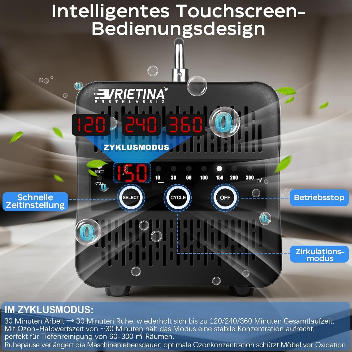 Biały generator ozonu O3