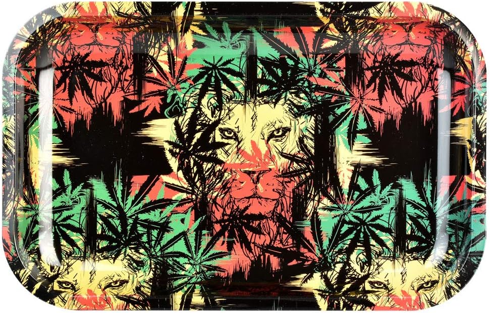 Pulsar Metal Rolling Tray - Zion Lion / 11" x 7"