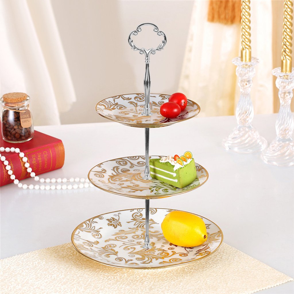 Amazon｜【ノーブランド 品】ケーキ フルーツ 花の形 スタンド 3段