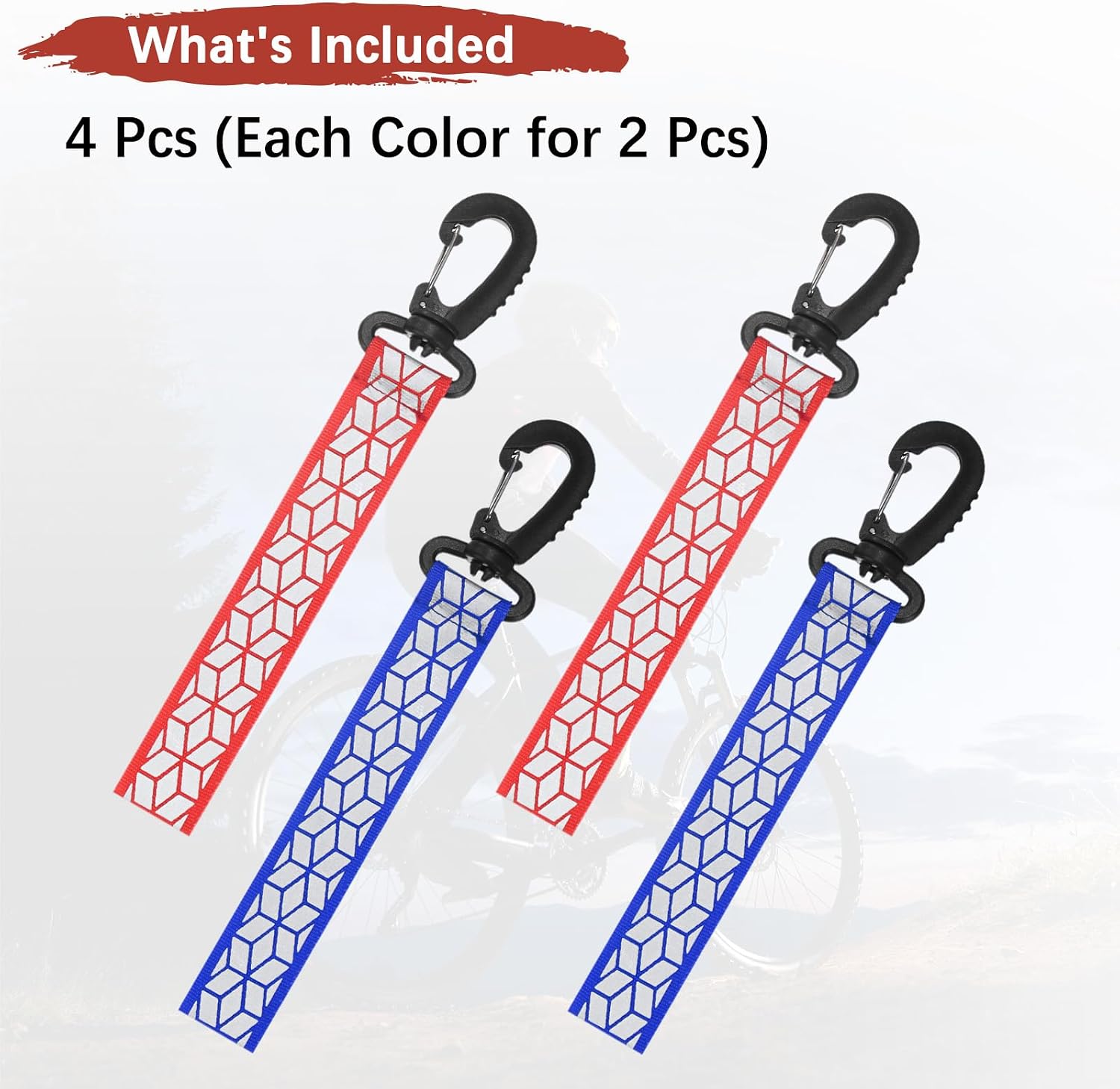 Safety Reflector Pendants - Reflective Safety Keychain Gear with Plastic Buckle Use for Backpack & Running image 4