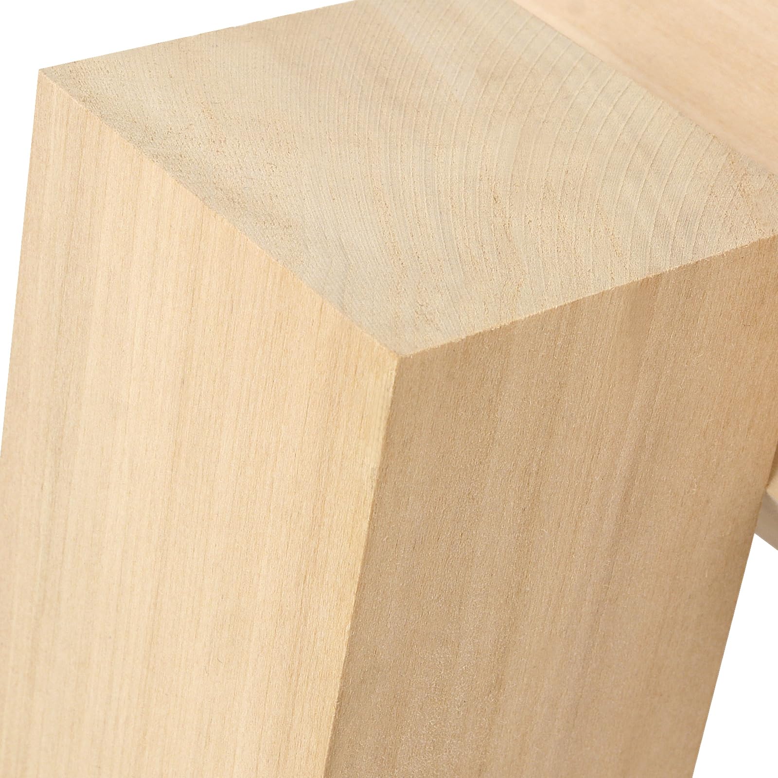 MUKCHAP 8 bloques grandes de madera de tilo de 6 x 3 x 3 pulgadas, bloques de tallado de madera, bloques de madera sin terminar para manualidades, proyectos de bricolaje