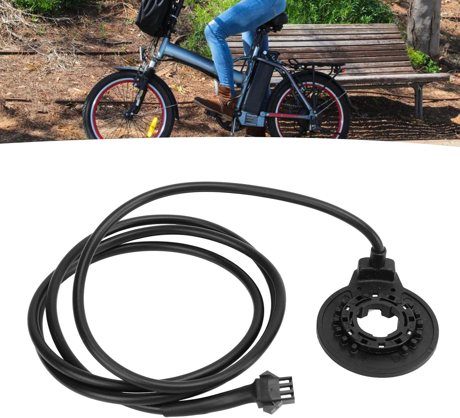 Assist Sensor, Left 36V 48V Electric Pedal Assist Sensor Connector Shockproof for Riding