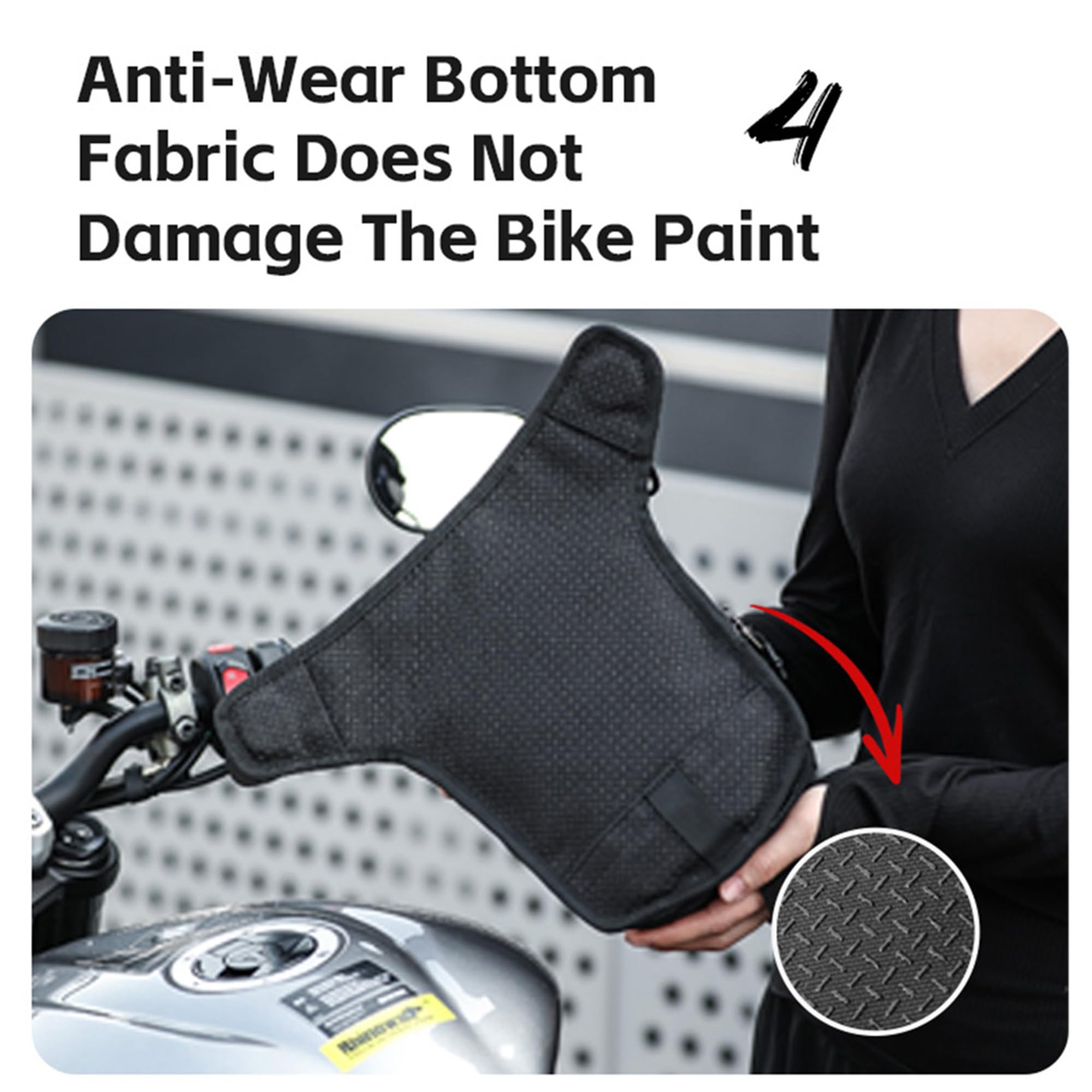 Rhinowalk Motorrad Tanktasche 2.4L mit Magnet & Gurten – Beintasche, Brusttasche, Crossbody-Bag mit Smartphone-Fach & Regenhülle