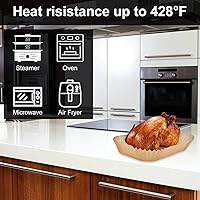 Vista 3 de Forros para freidora de aire, 200 unidades, forros de papel desechables para freidora de aire, resistentes a altas temperaturas, forro de pergamino