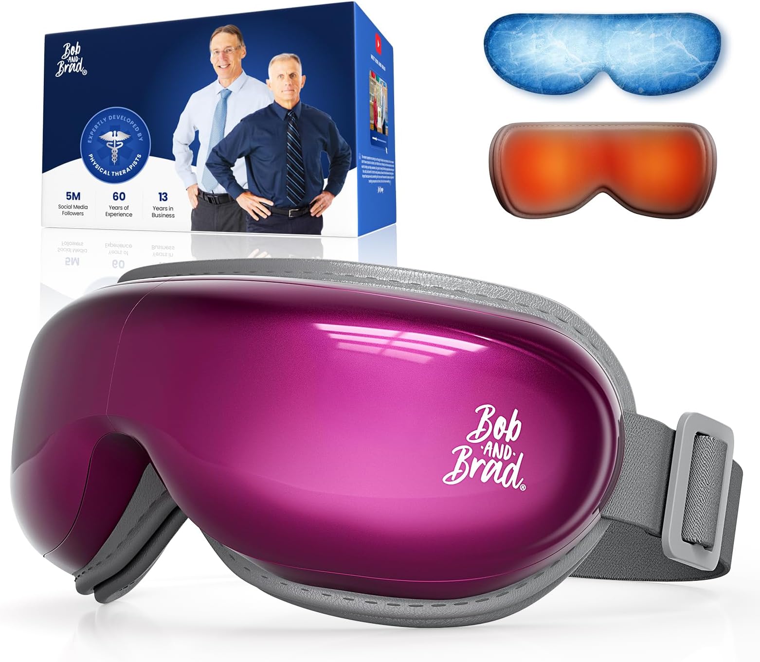 Eye Massager with Heat and Cooling, EyeOasis 3 Eye Mask for Migraines FSA HSA Eligible, Heated Face Massager for Eye Strain Dry Eye Relief Improve Sleep, Gifts for Women Men Mom Dad
