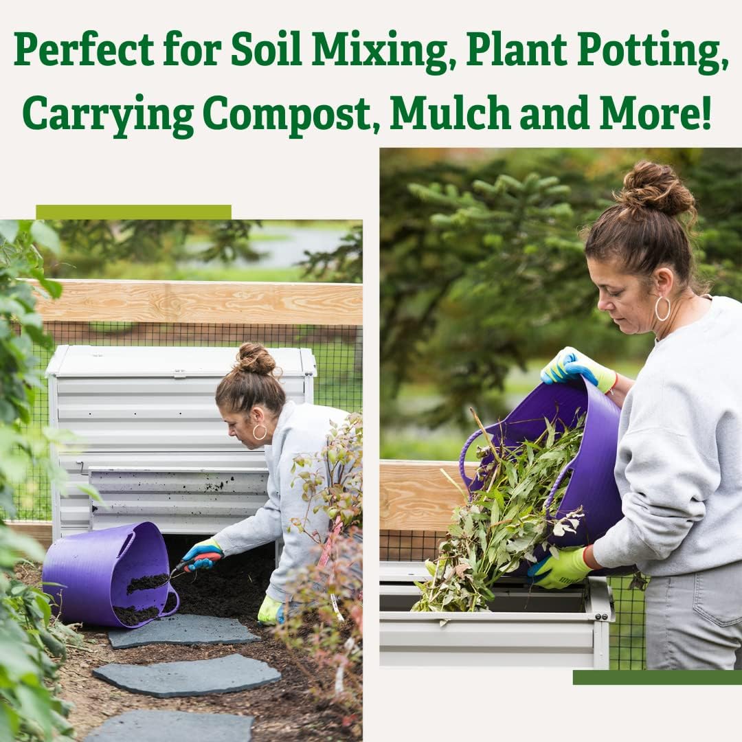 Large Purple Polyethylene Garden Harvest Tub