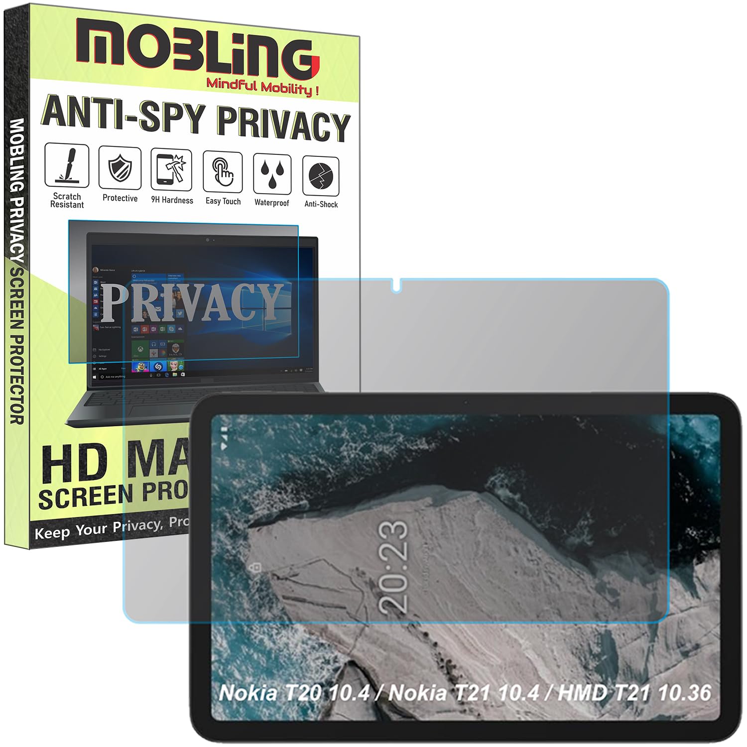 Privacy Matte Anti Spy Screen Guard Compatible With NOKIA T20 2022 Tab (10.4 Inch Tablet) Anti Peep Screenguard Not a Tempered Glass Screen Protector-image-8