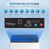 Vista 8 de ROVSUN Juego de lavadora completamente automática de 30 libras y secadora de ropa portátil de 3.5 pies cúbicos, juego combinado de lavadora