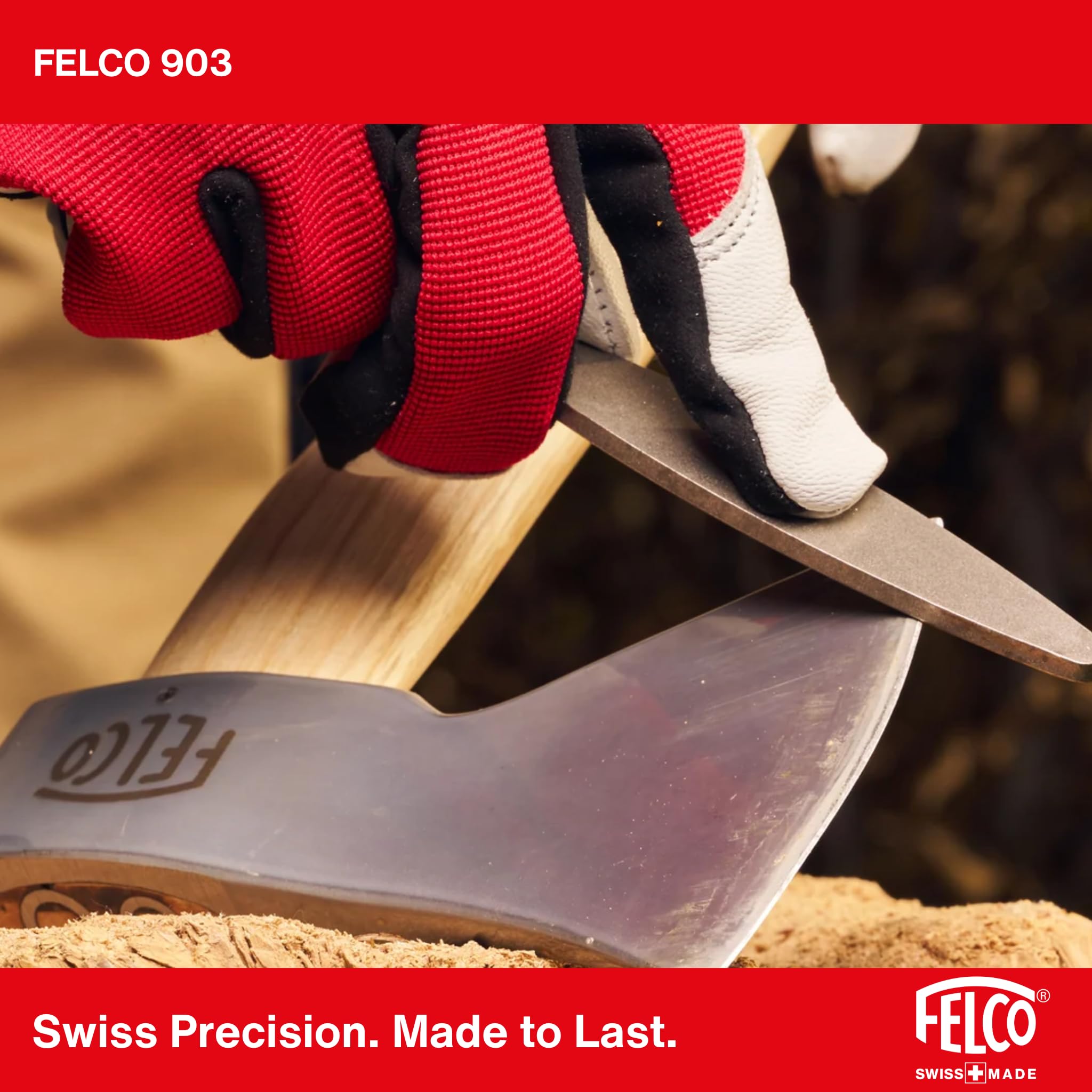 FELCO 2 Tijera de Podar Profesional Bypass 25 mm para Mano Derecha con Piedra de Afilar Diamantada FELCO 903 para Mantenimiento Preciso y Filo Duradero