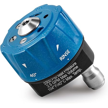 MEKOH Pressure Washer Nozzle, 6-in-1 Quick Changeover Nozzle, Adjustable Pressure Washer Nozzle with 1/4 Inch Quick Connect, 3300 PSI Spray Nozzle