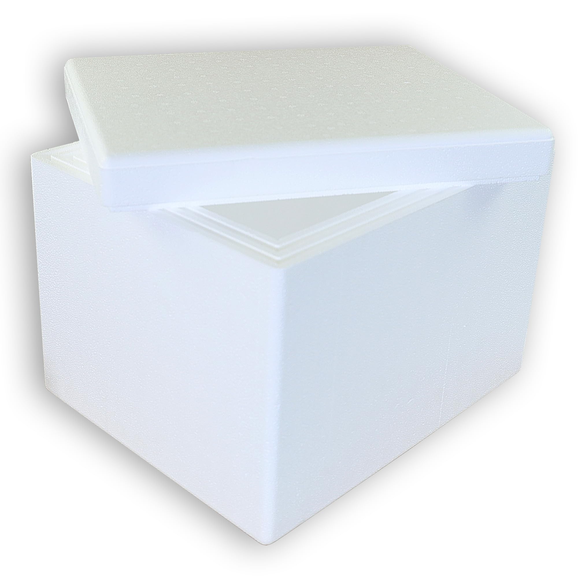 4 Thermoboxen Styropor 19,7 Liter mit Deckel - Kühlbox Styropor - Wiederverwendbarer Isolierbehälter/Transportbox | Große Styropor Kühlbox