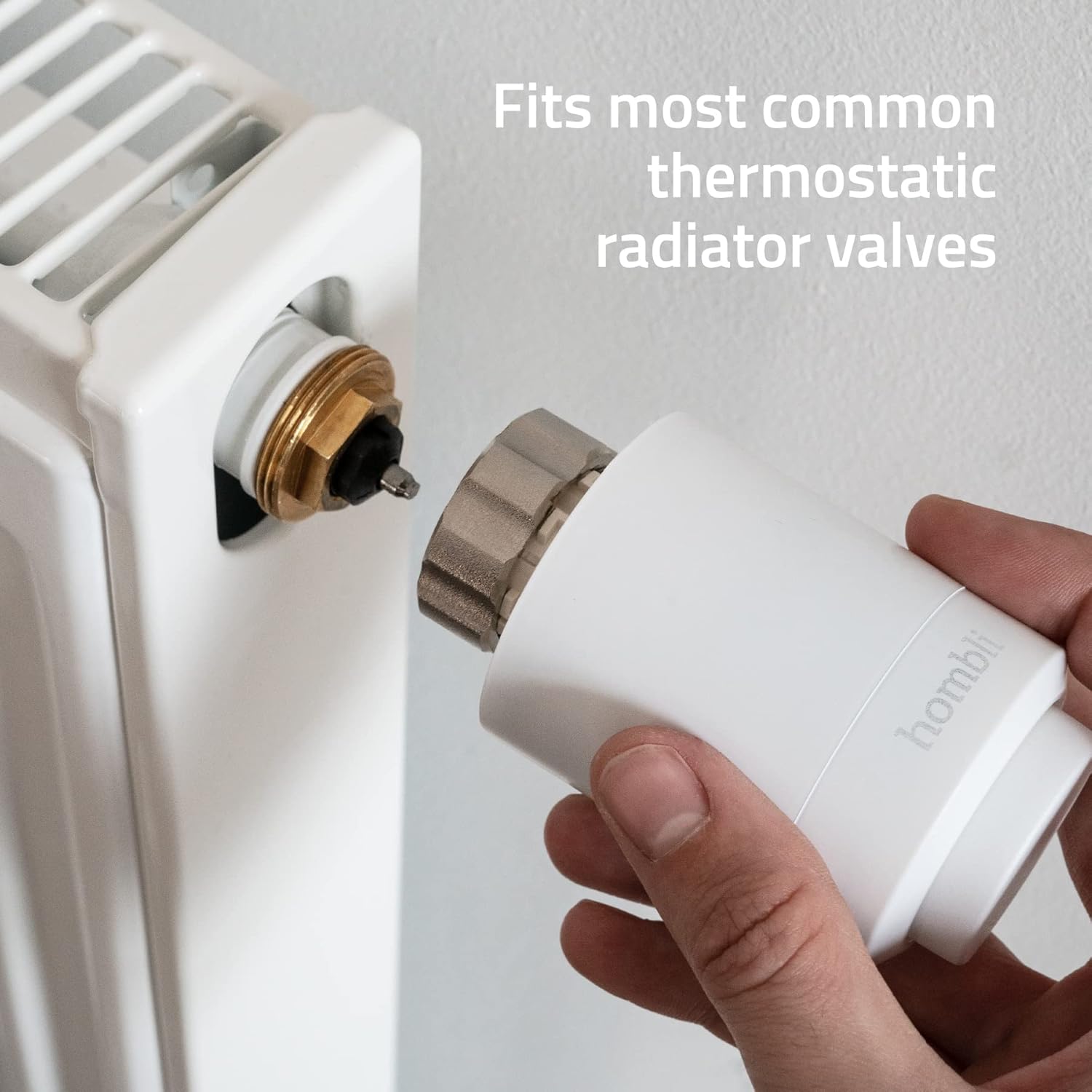 Hombli Intelligent Radiator Thermostat Valve Expansion Pack 2 + 1, Programmable, Energy Saving, Consumption Overview - White