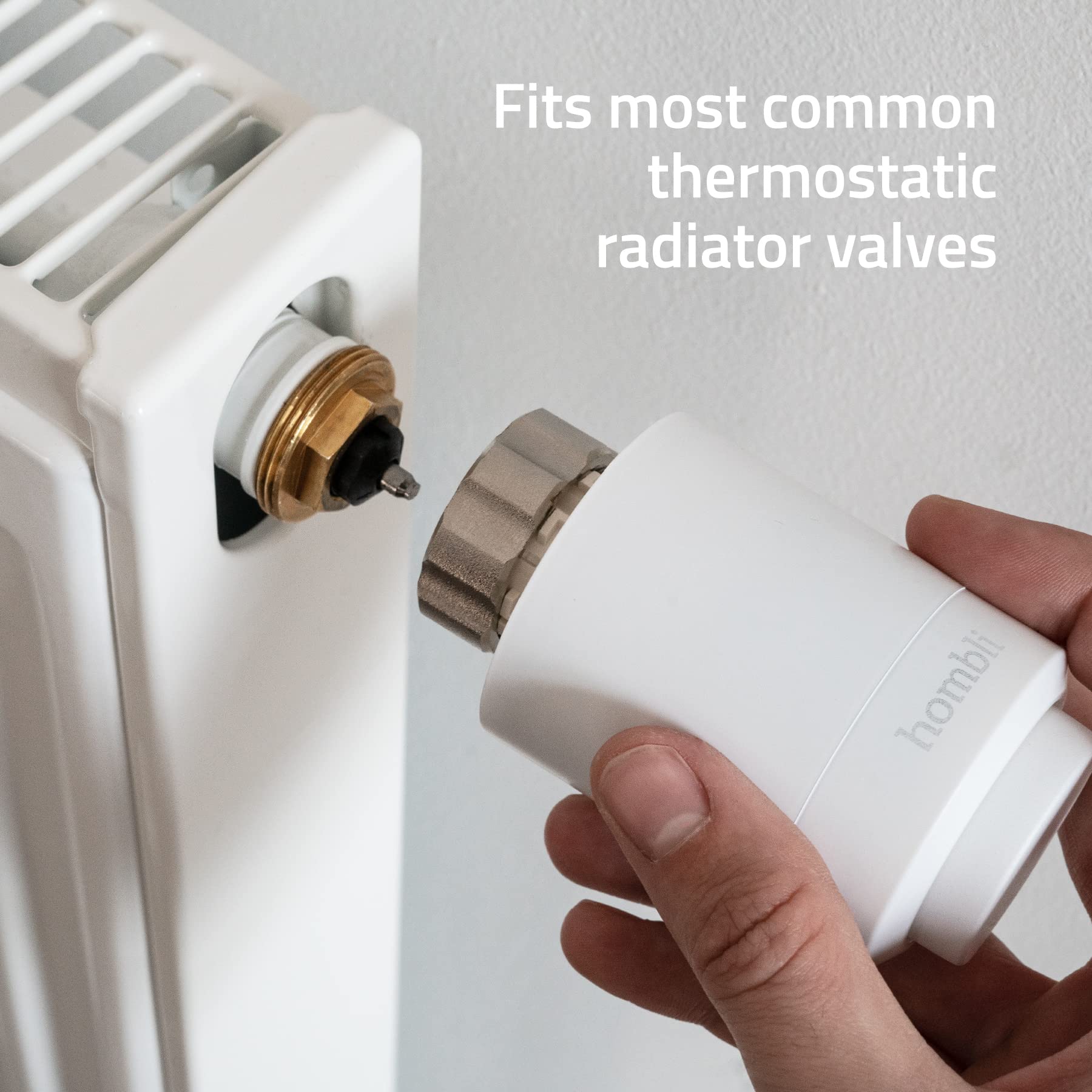 Hombli Intelligentes Heizkörperthermostat mit App-Funktion, Heizungsthermostat mit Sprachsteuerung & Bluetooth, energiesparend, einfache Installation, kompatibel mit Google & Alexa