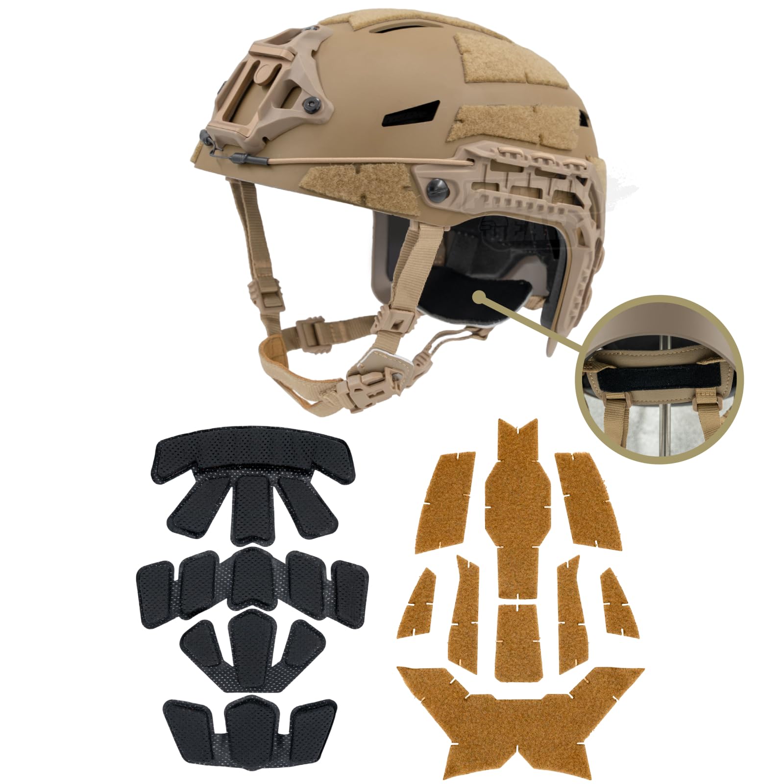 FMATAL GEAR FMA CM Bump Helmet Fast Airsoft Tactical Helmet for Paintball Outdoor Sports Hunting Shooting (TAN, L/XL)