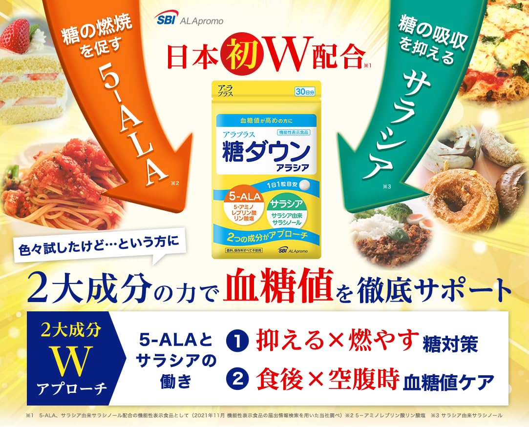 Amazon | アラプラス 糖ダウン アラシア 90日分 血糖値対策 アラシア