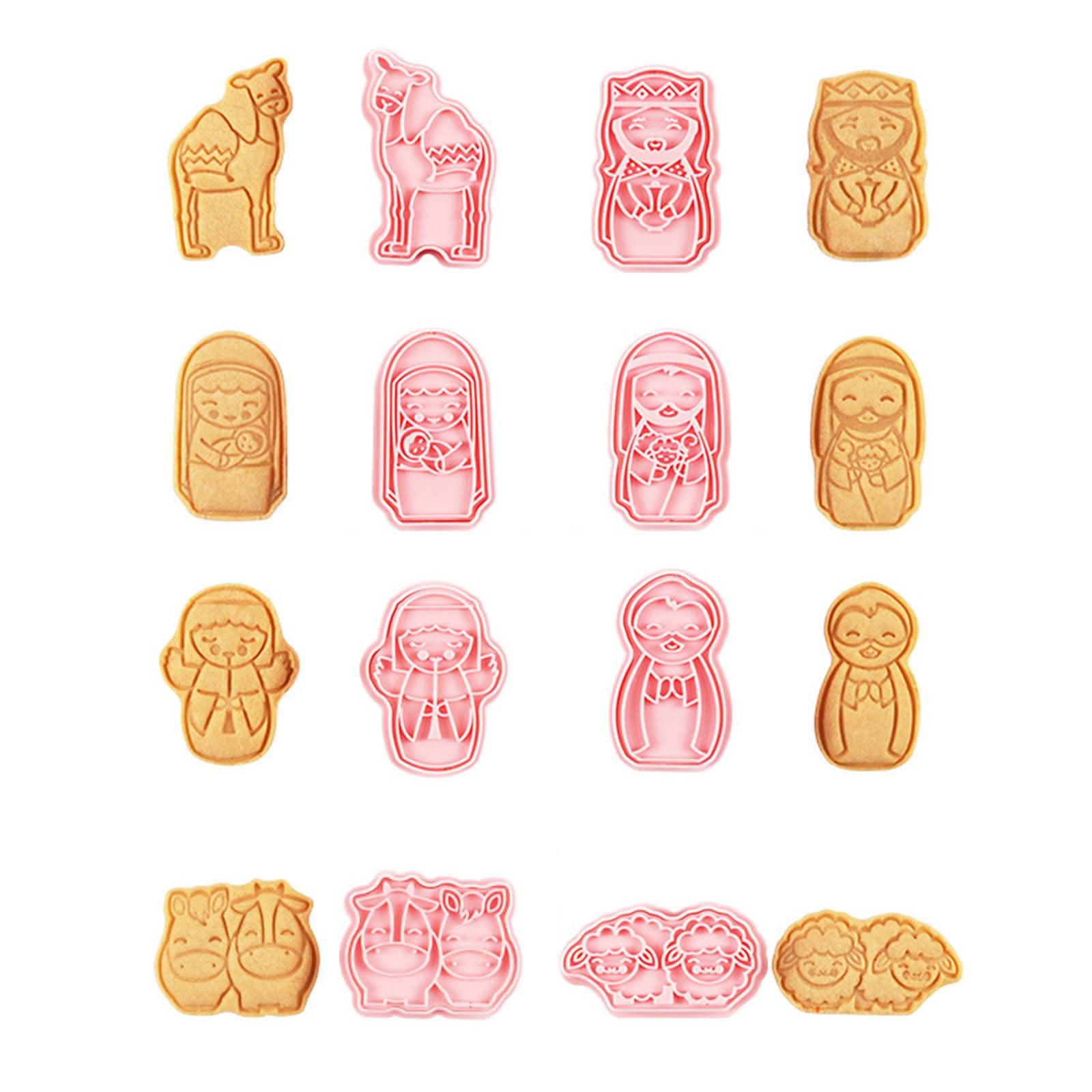 MALSSE Food Safe Cookie Stamp Biscuit Mold Practical Ramadans Dessert Making for Eid Gatherings Holiday Baking Utensils