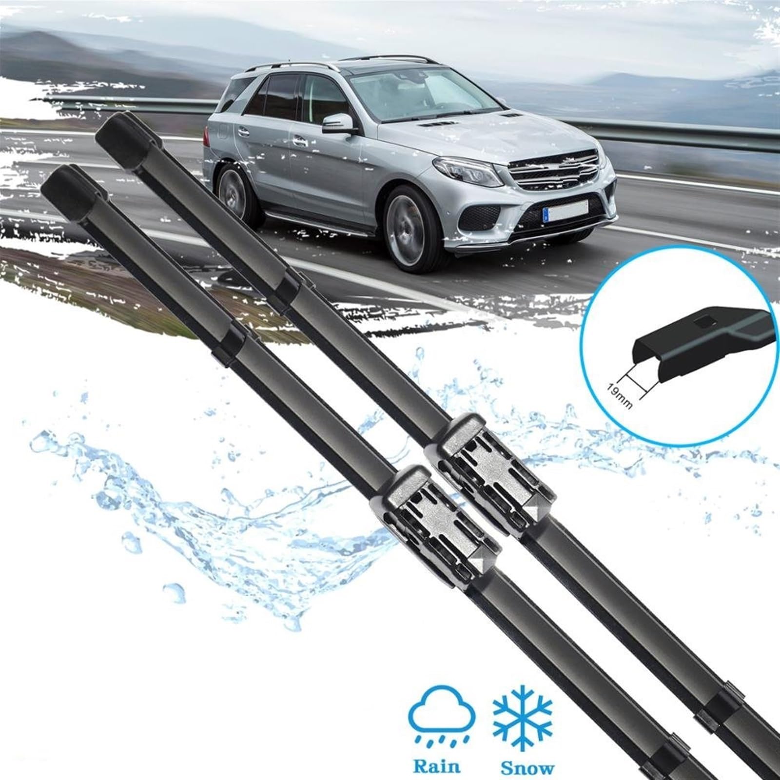 spazzola tergicristallo posteriore Spazzole tergicristallo anteriori per auto, accessori per lavavetri per Mercedes per Benz M ML GLE Class W166 2012-2016 spazzole tergicristallo