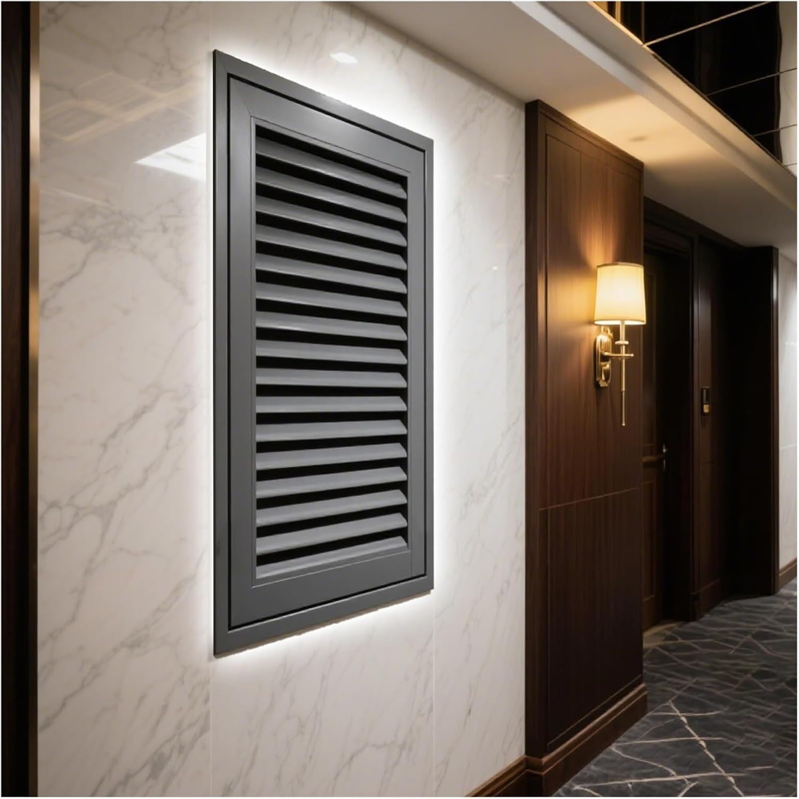 Grille de reprise d'air en acier noir haut de gamme à porte amovible de plafond