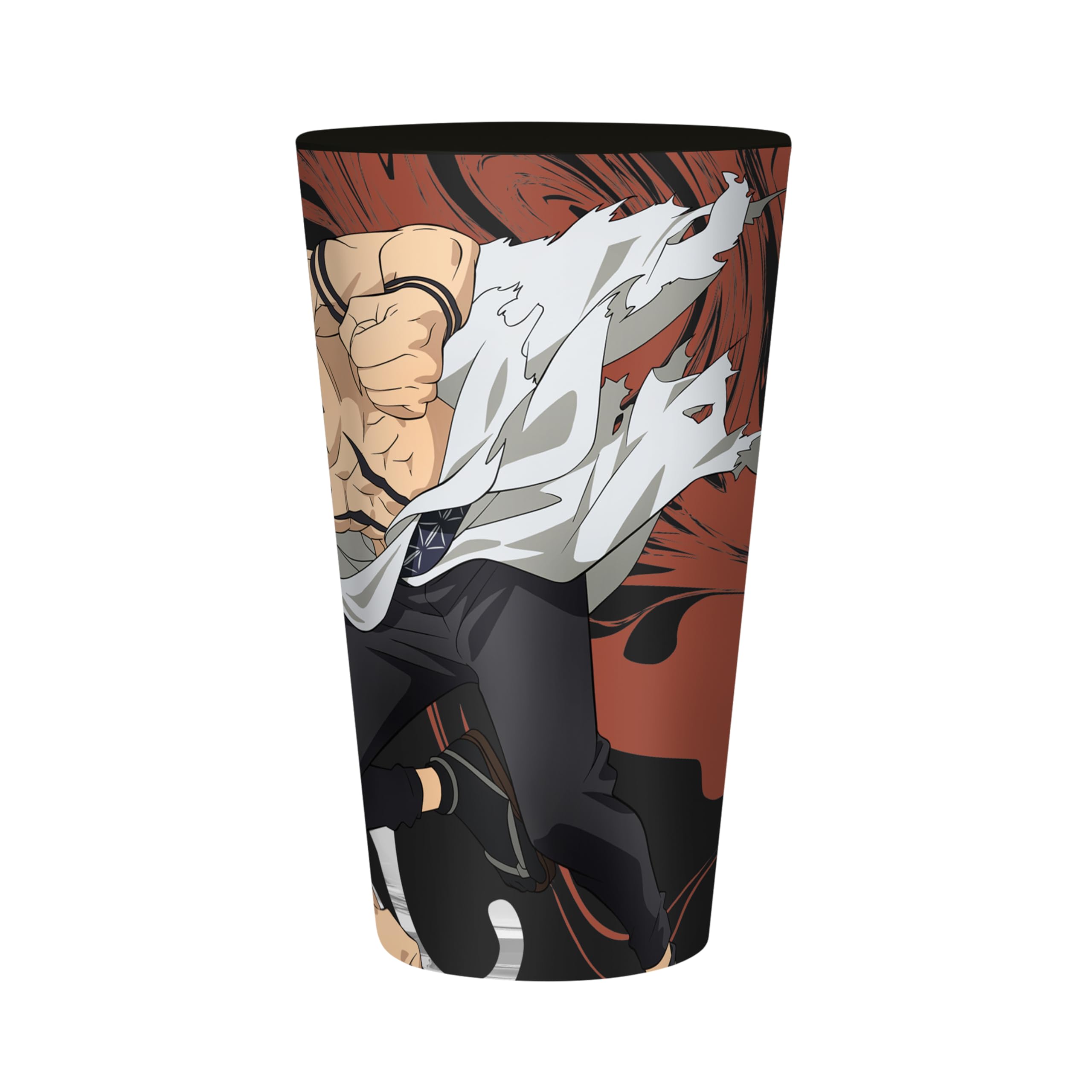 ABYSTYLE Szklanka XXL JUJUTSU KAISEN Itadori vs Sukuna - Oficjalny produkt - 400 ml - Druk wysokiej jakości