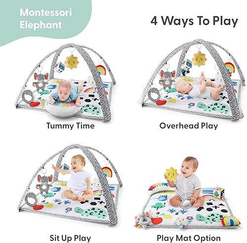 Miniatura 2 de The Peanutshell Unisex Baby Play Gym & 7-in-1 Play Mat - Playmat Baby Toys 0-6, 6-12 Months Tummy Time Mat with Hanging Toys, Soft Padded for